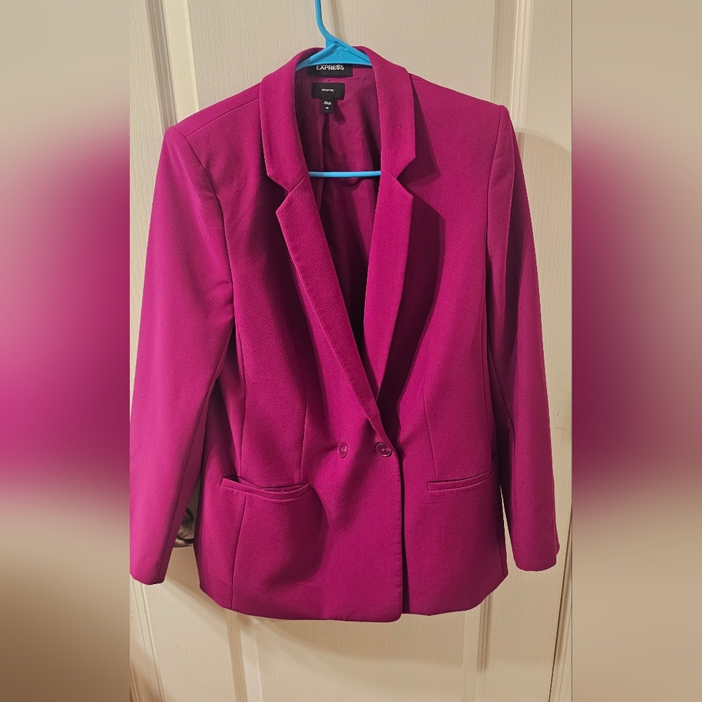 Express Magenta Blazer Professional Style
